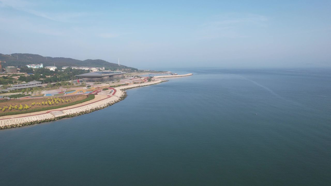 大海海洋海岛自然风光航拍 