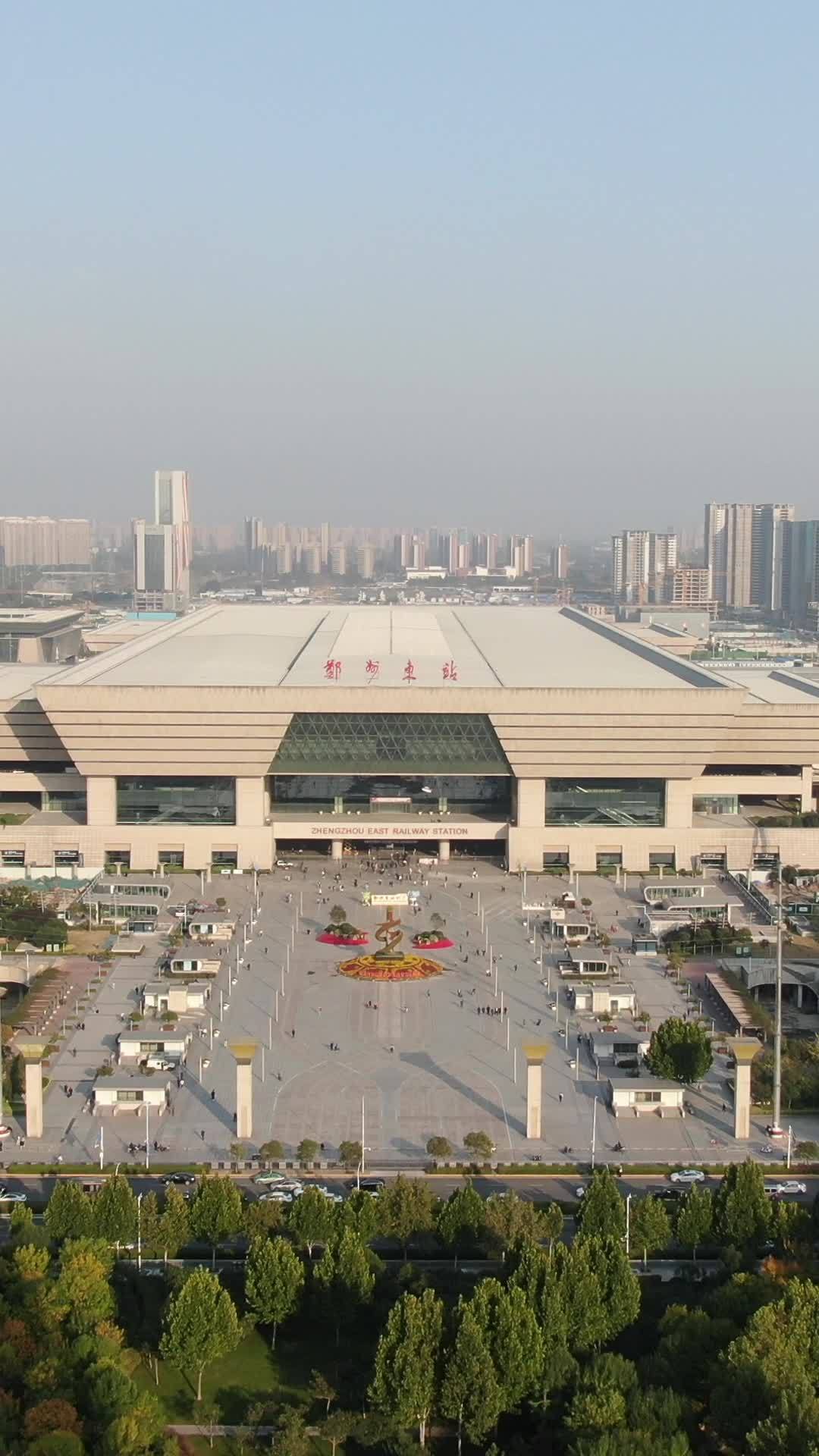 郑州东站航拍全景