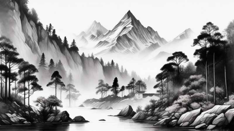 山水风景插画 5