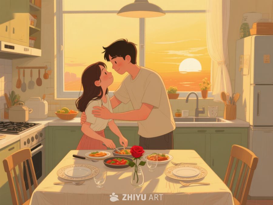 厨房温馨晚餐，父女共度时光 43