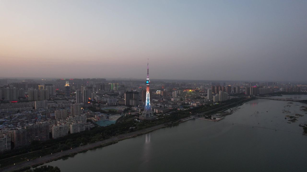 河南洛阳城市风光旅游景区航拍