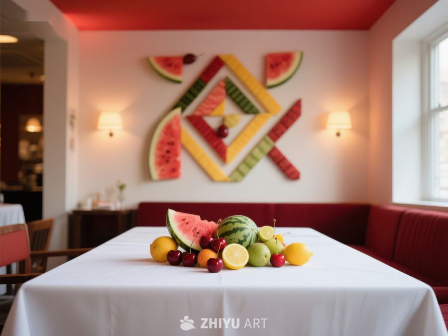 餐厅水果装饰与艺术墙 22