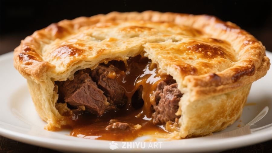 酥皮肉馅饼，热腾腾的美味