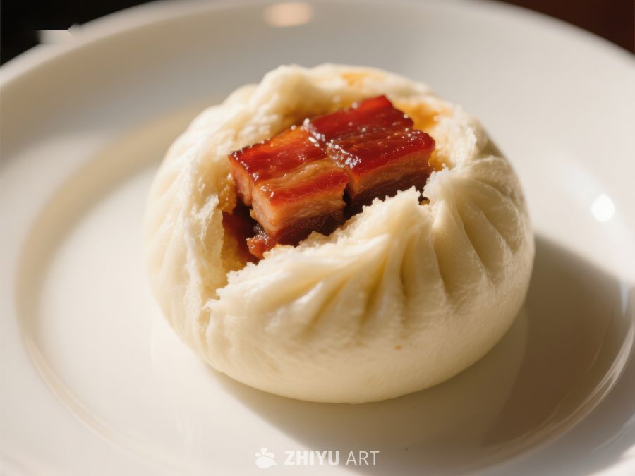鲜美肉馅包子特写 1225
