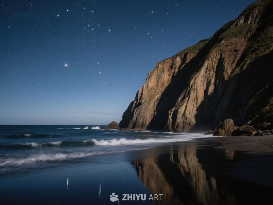 夜空下的海岸线 298
