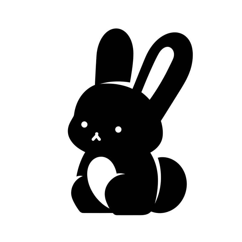 兔子贴纸素材 5