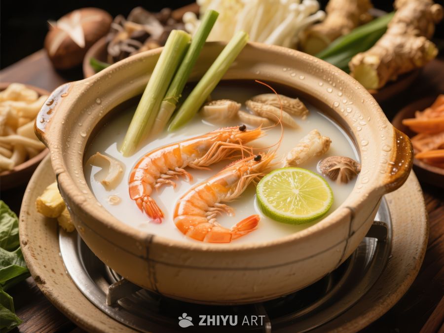 泰式椰奶虾汤，清新酸辣 695