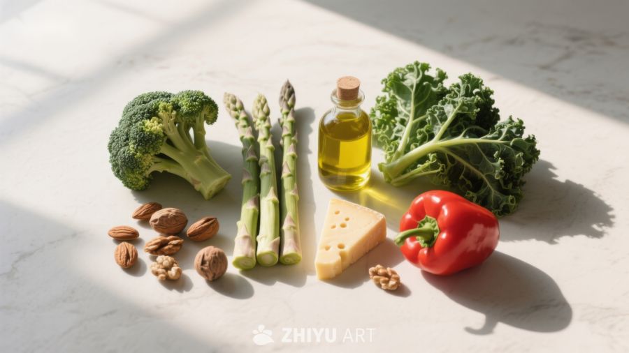 新鲜蔬菜与健康食材摆拍