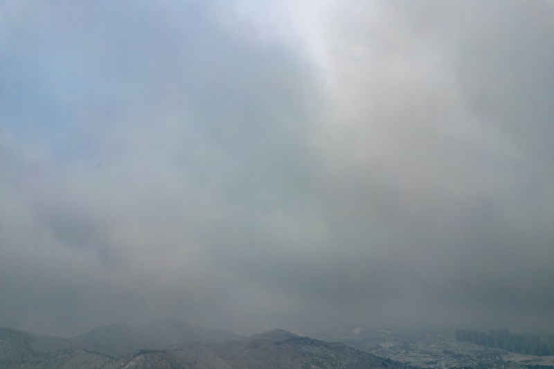 冬天天空雪景 