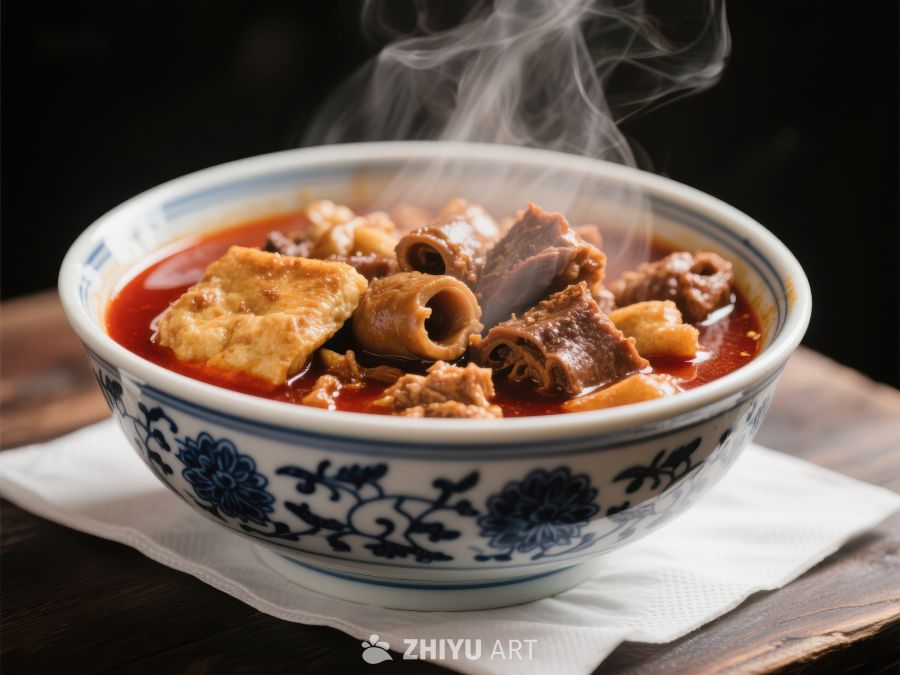 热气腾腾的红烧肉汤 887