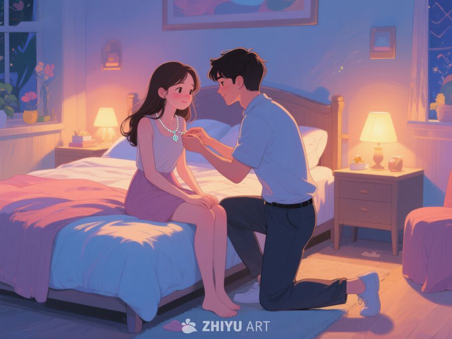 温馨卧室中的求婚瞬间 840