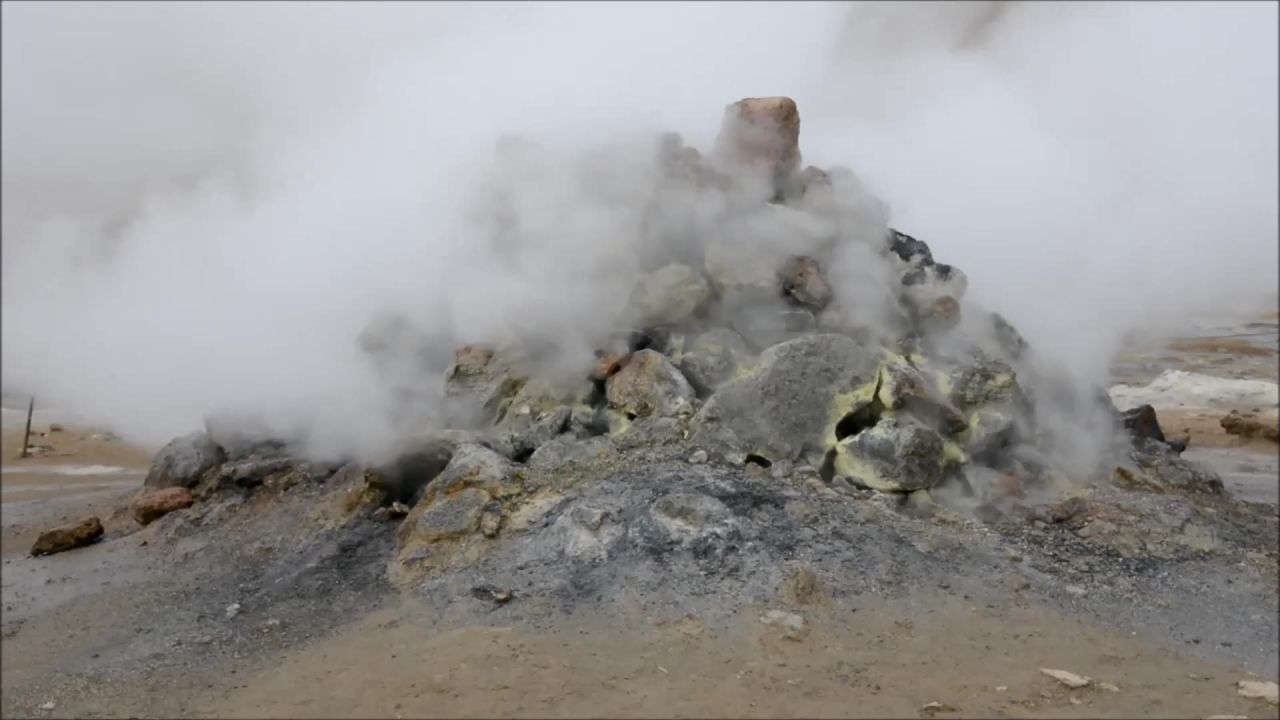 冰岛热气石头硫化氢