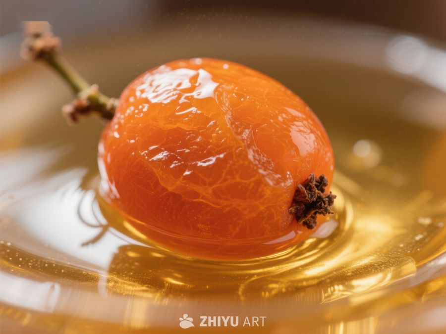 金黄色果实浸润蜂蜜中 271