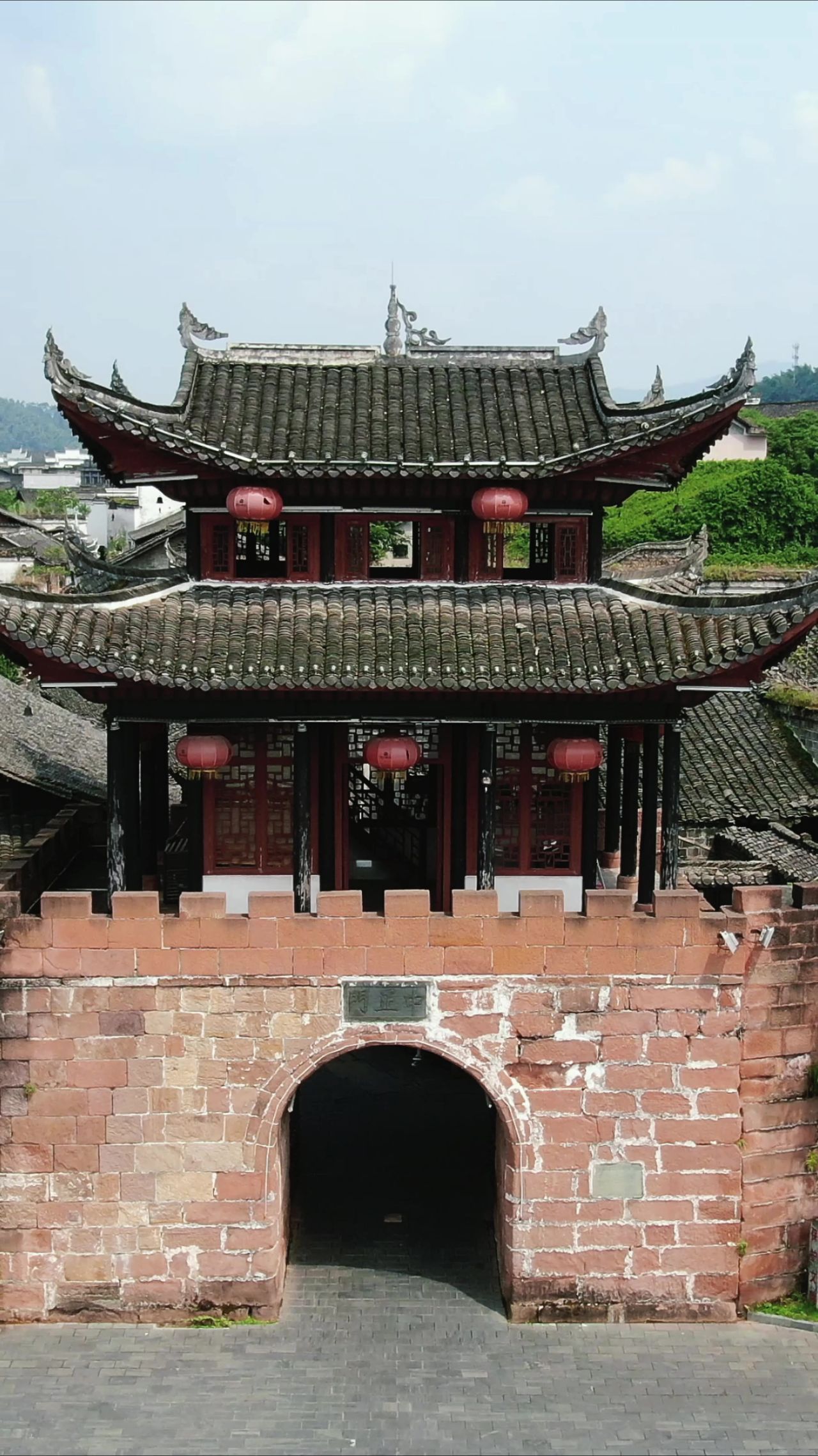 航拍湖南洪江黔阳古城4A景区竖屏