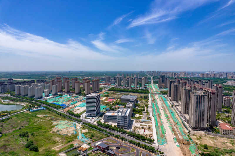湖北衡水城市建设航拍摄影图