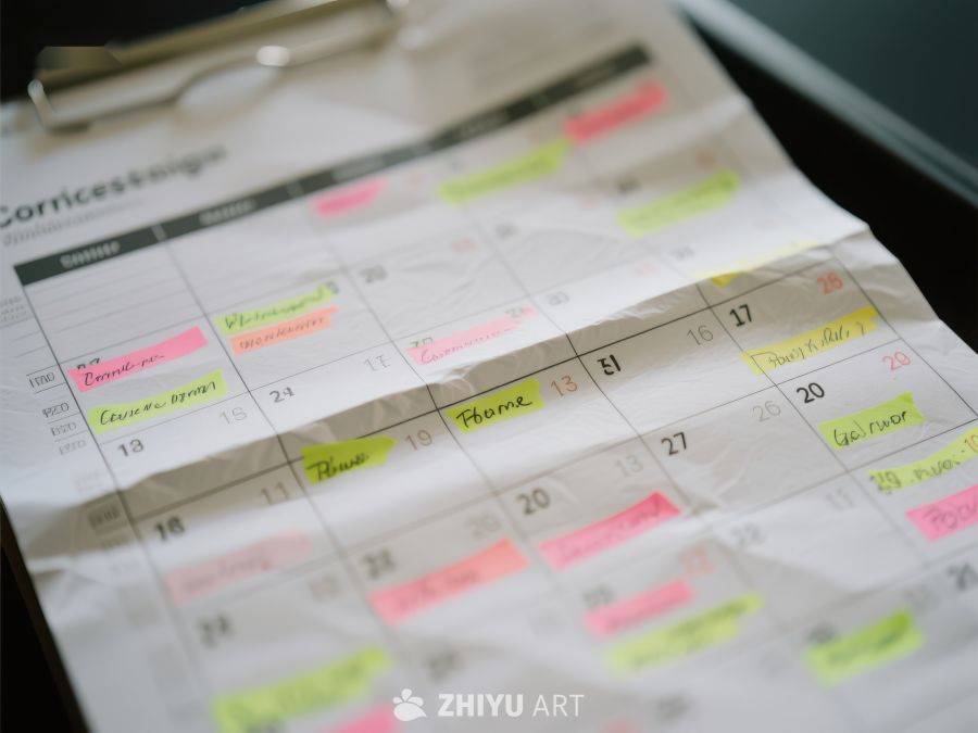 标记日历的特写镜头 117