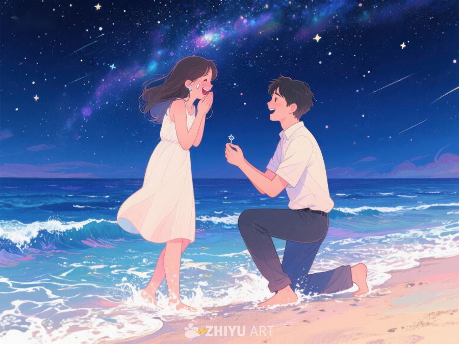海边星空下的求婚瞬间 224