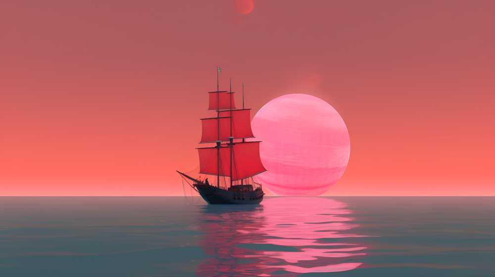 桃红色船只背景