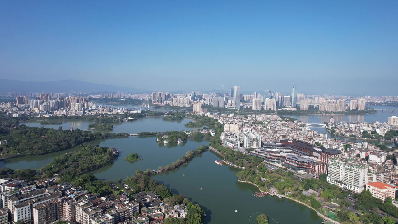 广东惠州西湖5A景区航拍