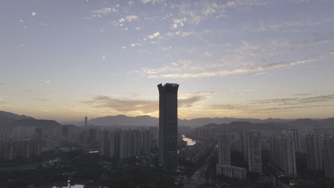 温州城市晚霞和夜景 8