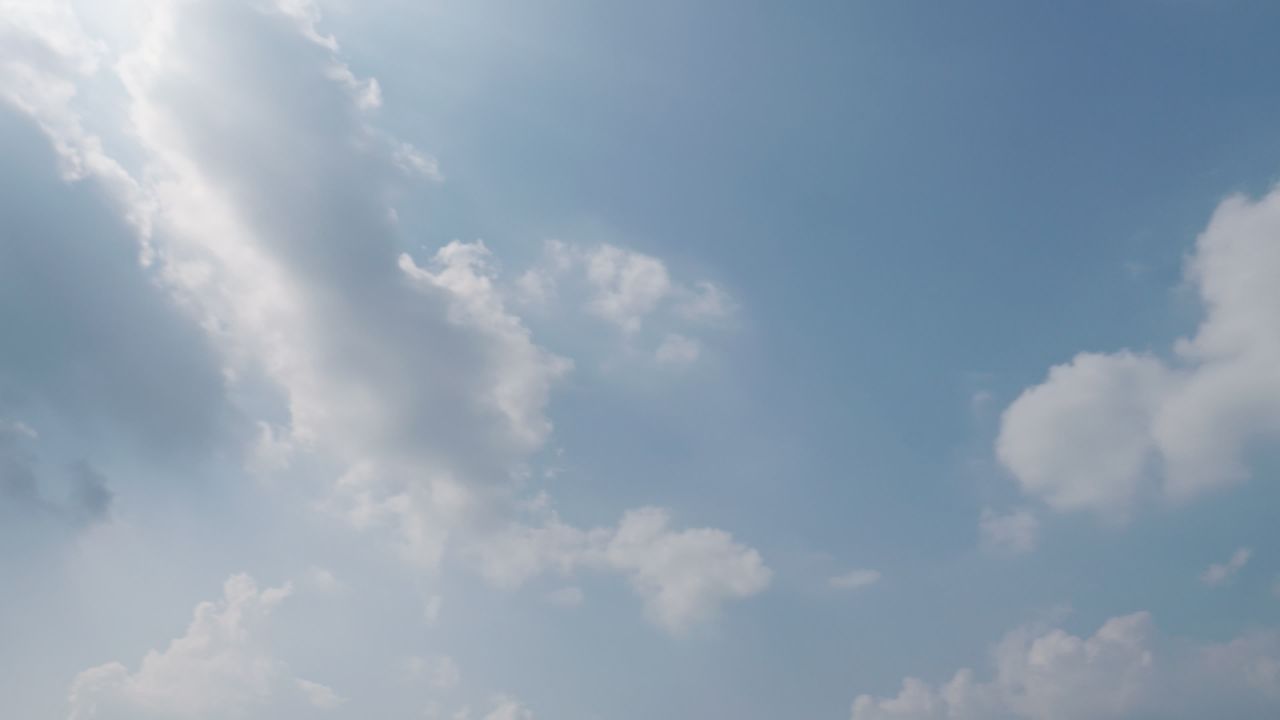 蓝天白云烈日当空延时摄影 14