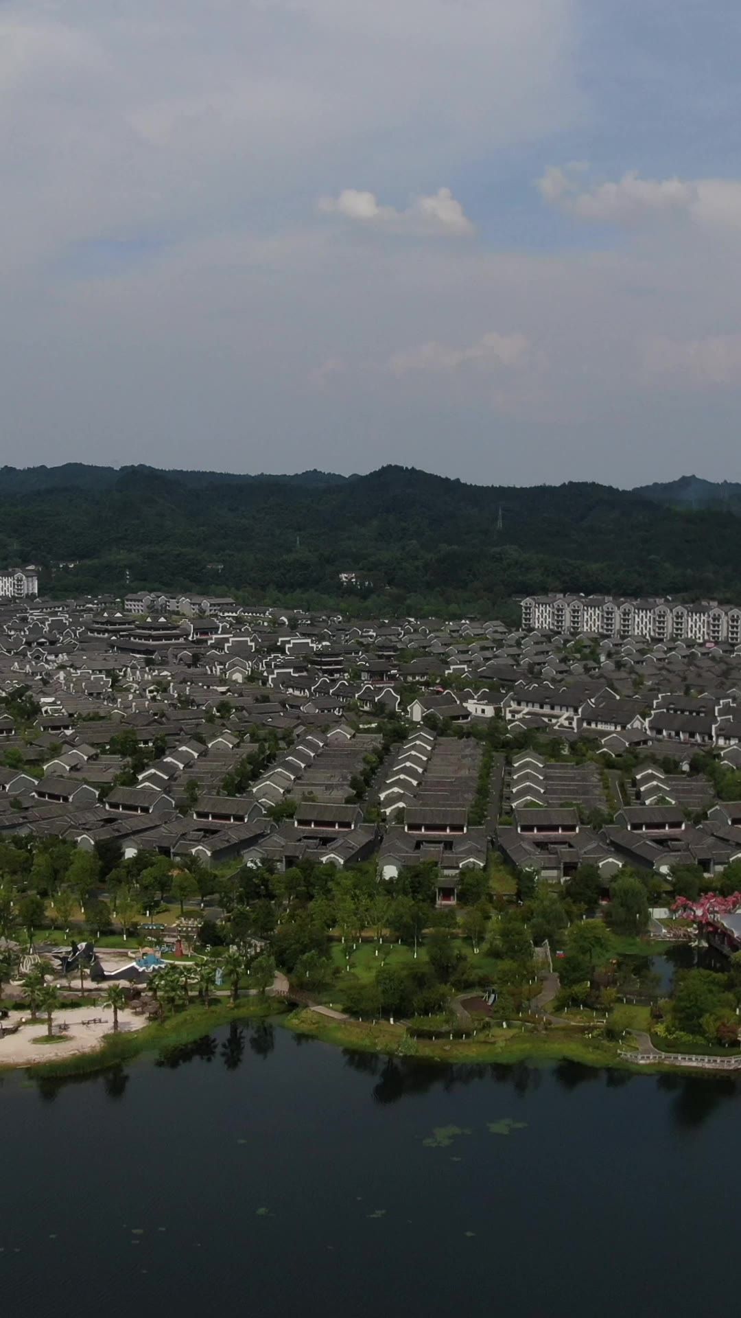 旅游景区常德桃花源古镇竖屏