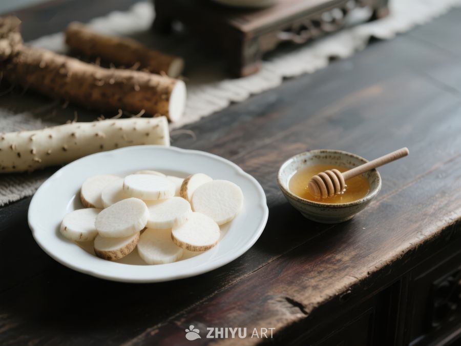 山药片与蜂蜜的静谧组合 374