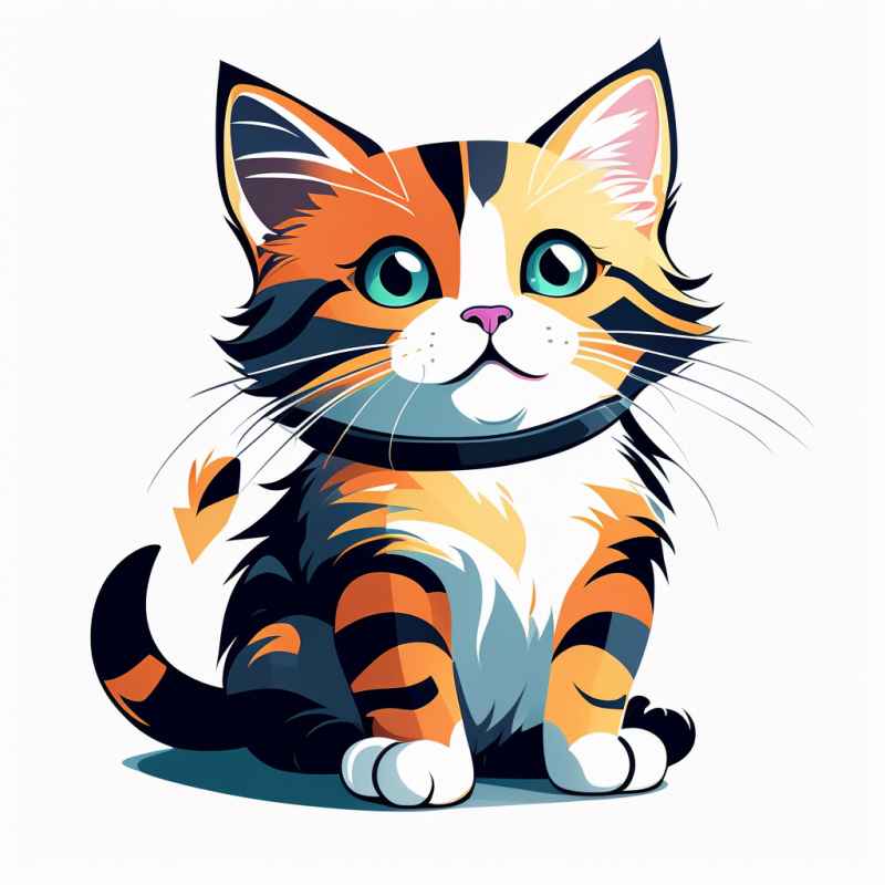 可爱的猫咪独立元素 7