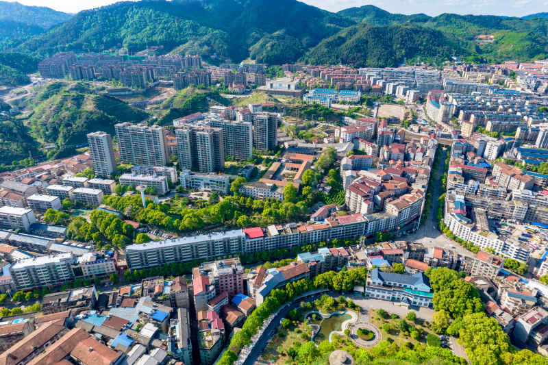 湖南湘西怀化城市风光航拍