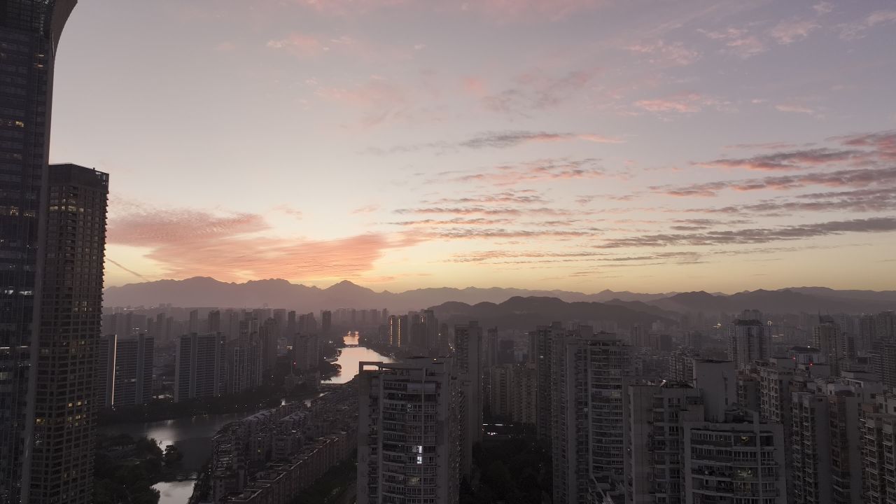 温州城市晚霞和夜景 13