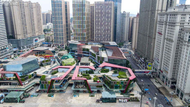 贵州贵阳城市风光航拍图 