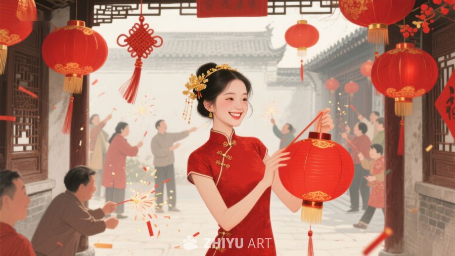 新春佳节，红灯高挂庆团圆 991