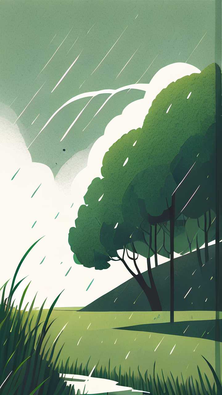 谷雨插画小草