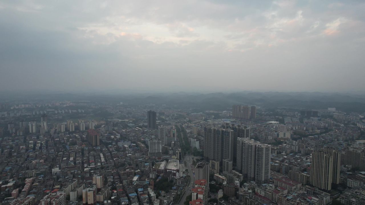  广西钦州城市全景航拍