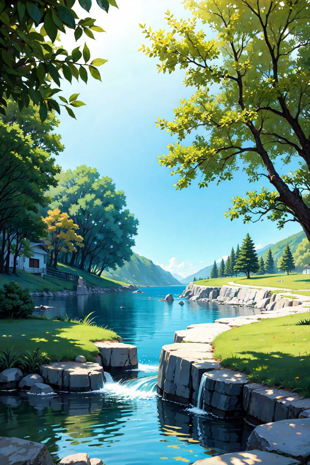自然风景夏季插画1