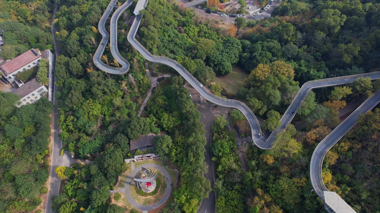 航拍福州福道景观