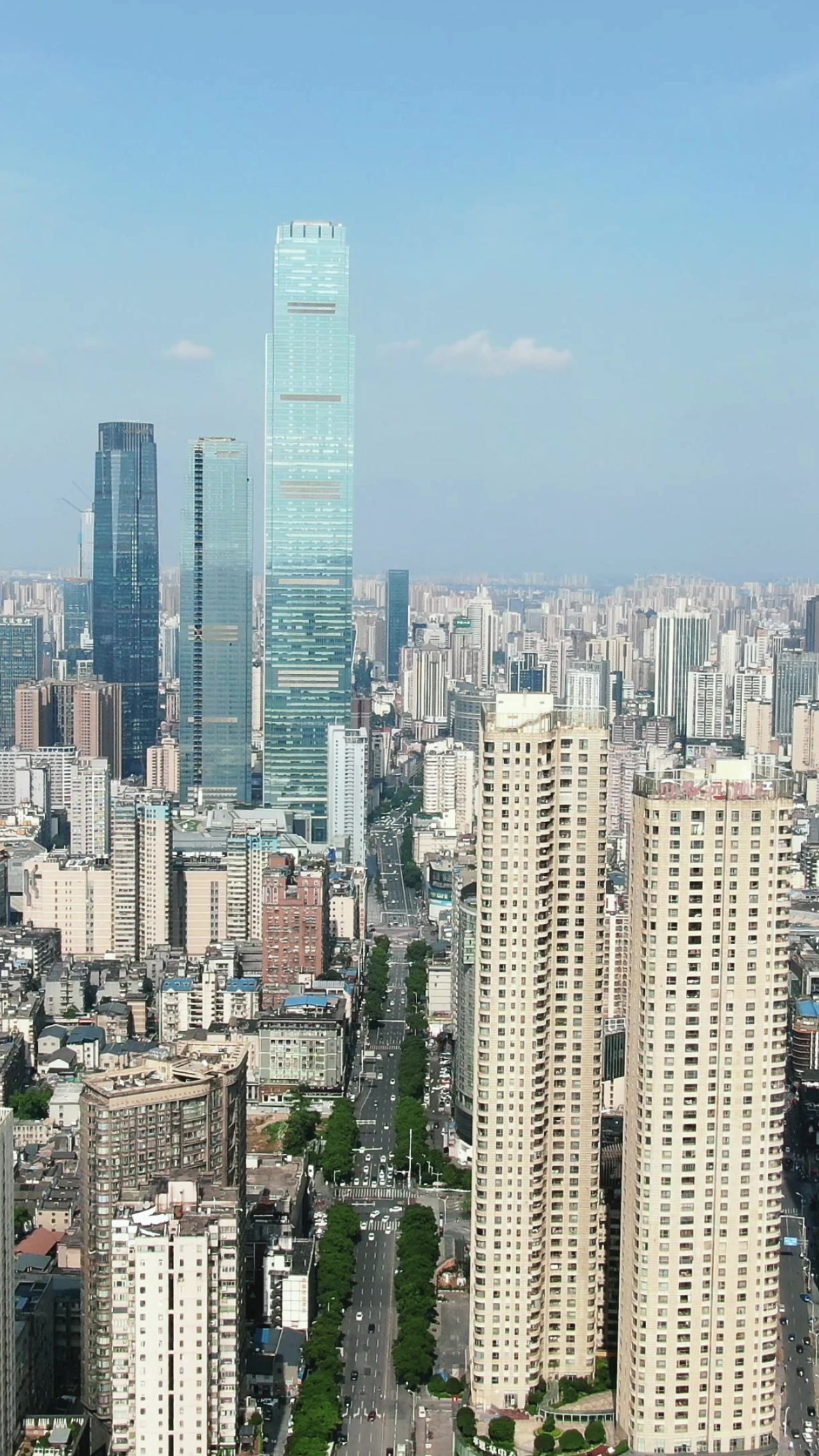 城市航拍湖南第一高楼竖屏航拍