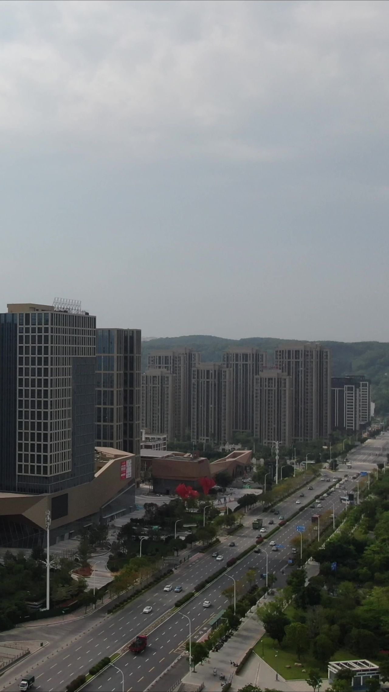 福建福州南站交通竖屏航拍