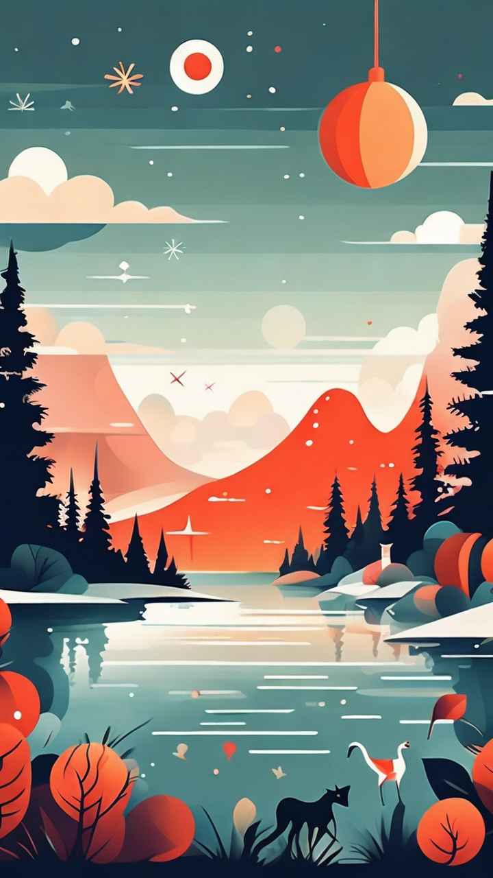 圣诞节插画背景图 87