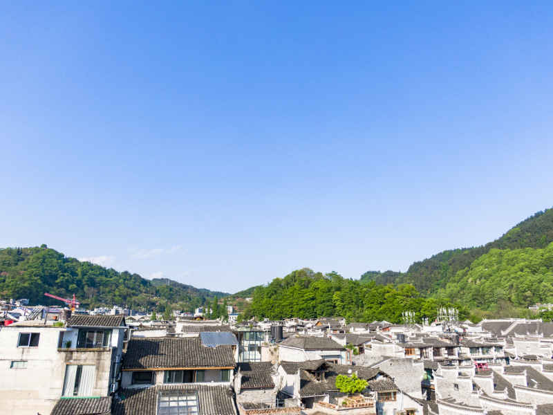 湖南湘西凤凰古城航拍