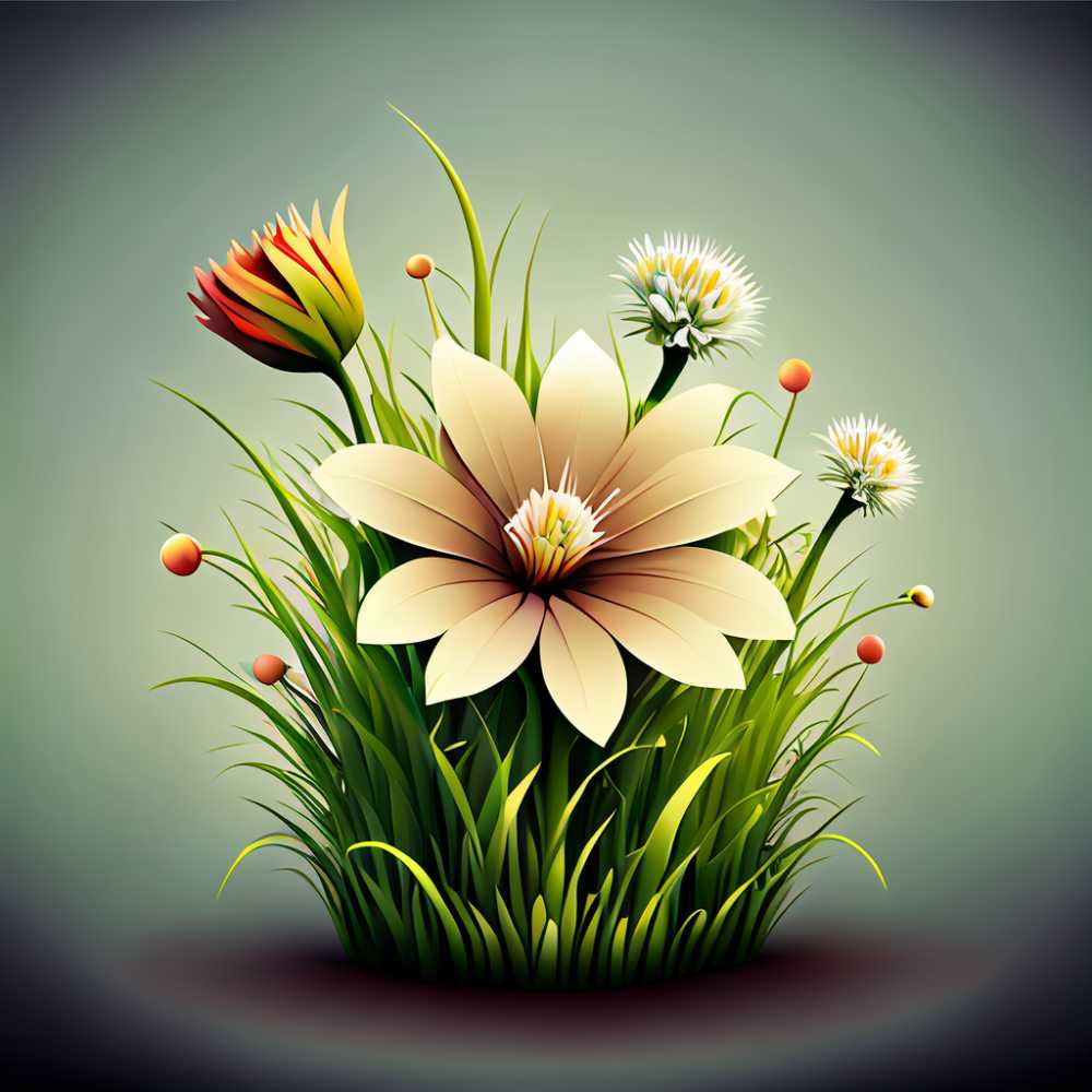 3D小花草