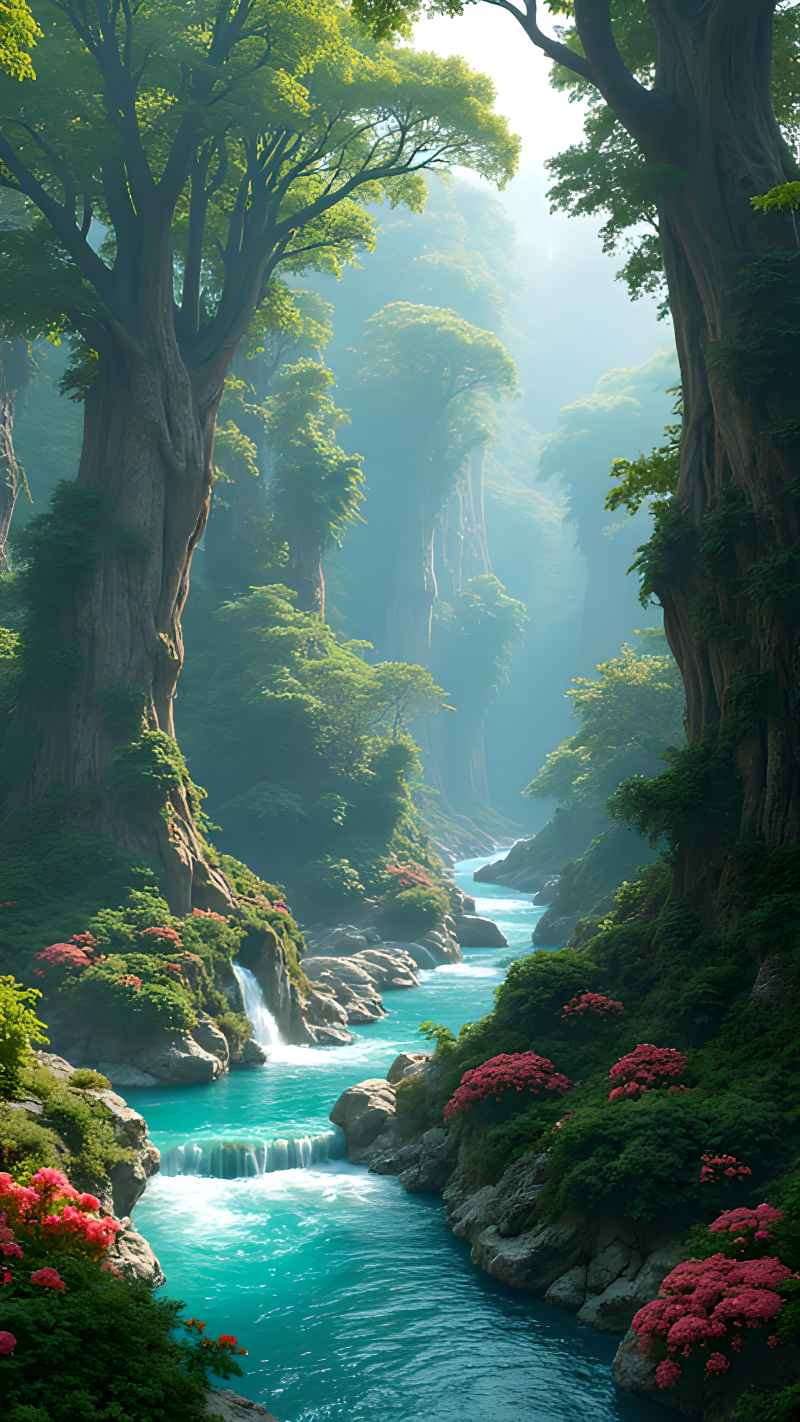 未来风格大自然森林超自然风景画质 15