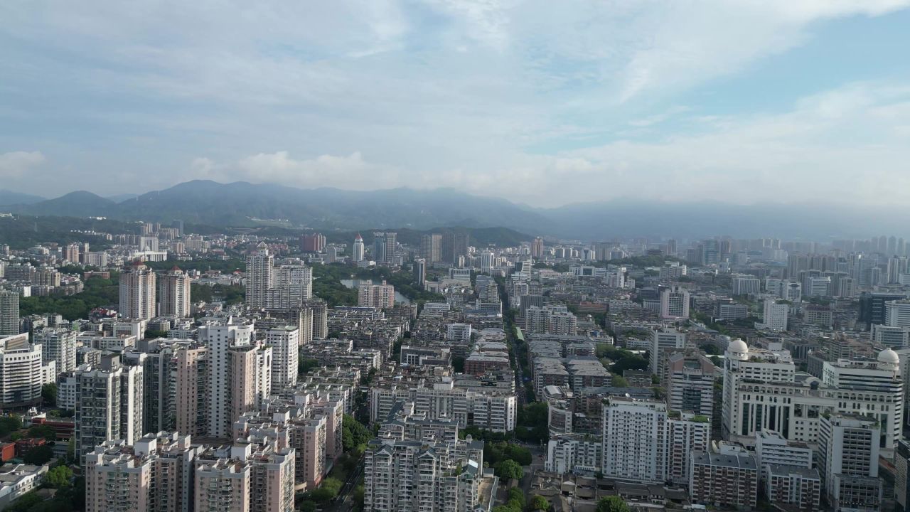 航拍福州城市建设福州风光