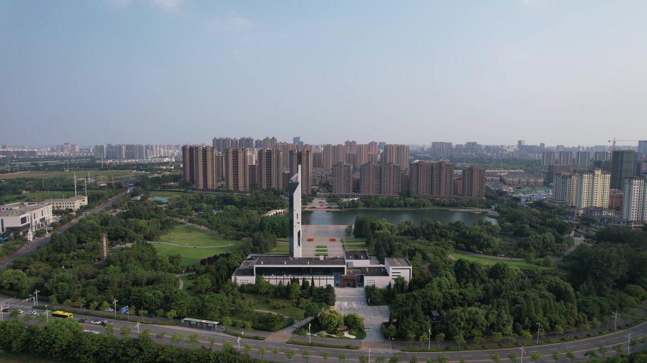 江苏宿迁城市风光旅游景区航拍