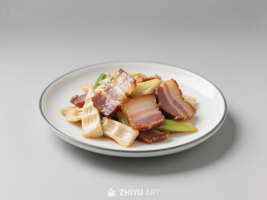 腊肉炒蒜苗，美味家常菜 466