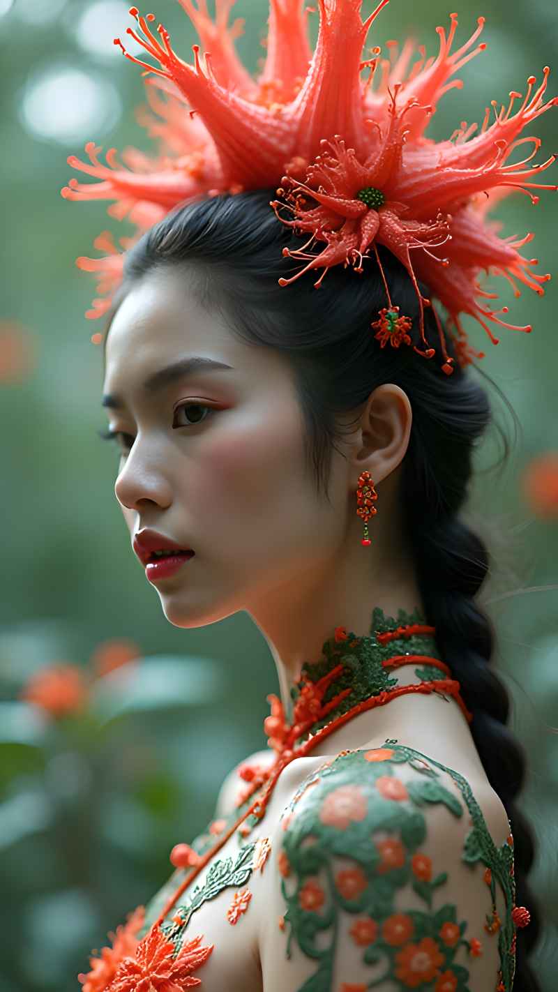 森林系列五颜六色古风艺术美女 97