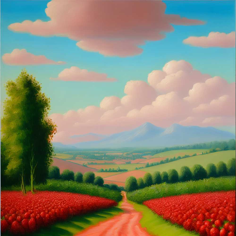 一个美丽的风景大过大草莓画1