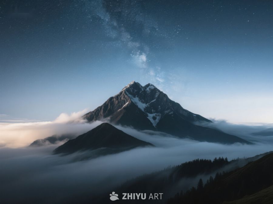 星河璀璨，云海缭绕山峰 138