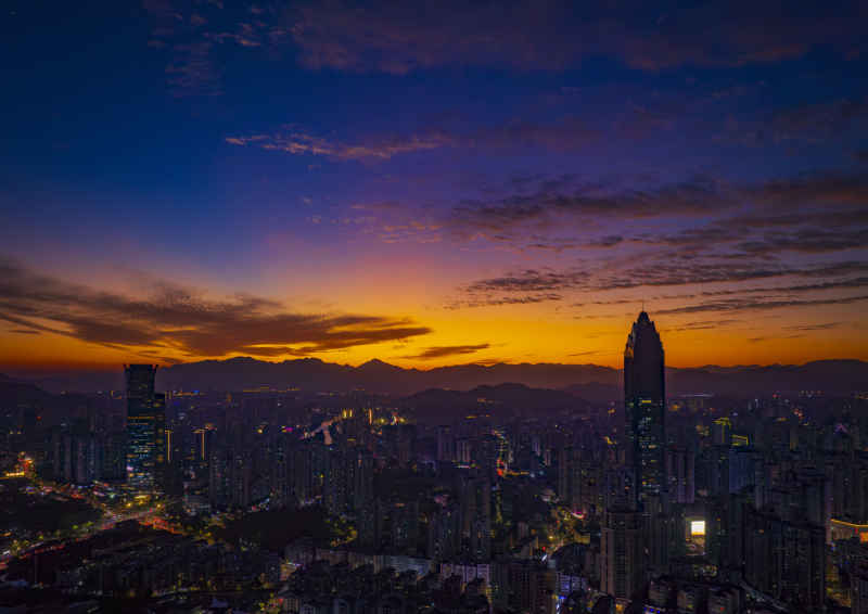 温州城市晚霞 7