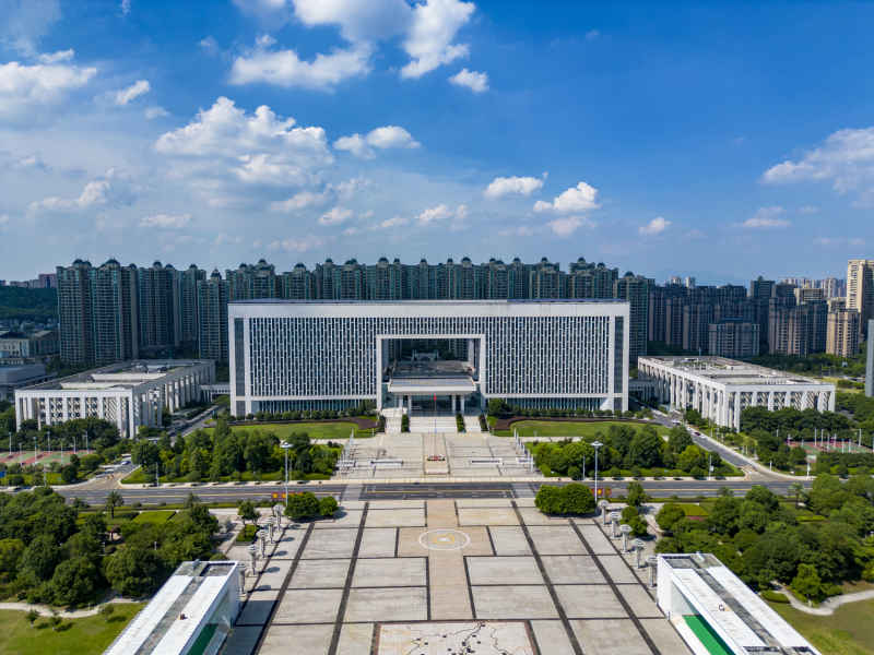 江西吉安城市风光航拍图 